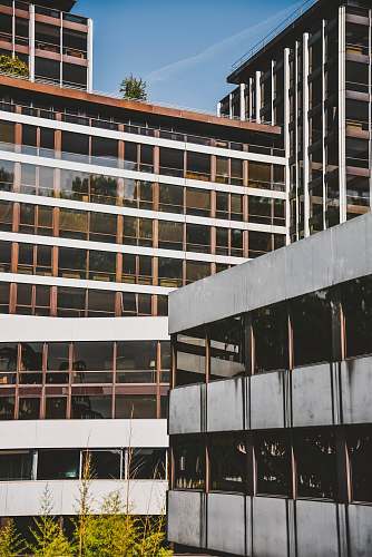 office building white concrete building architecture